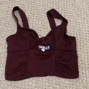 Urban Outfitters Deep Maroon Crop Top